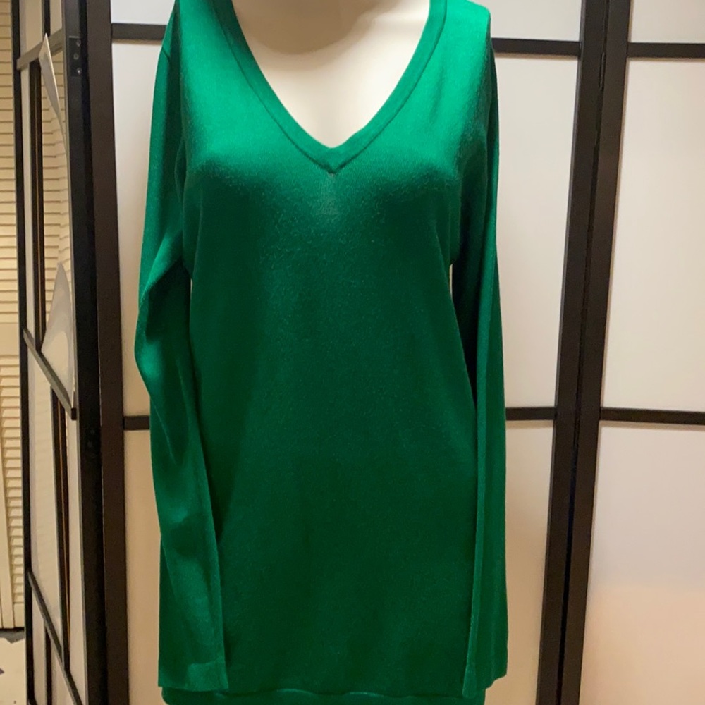 Louis Dell’Olio knit Top long sleeve, size medium, green